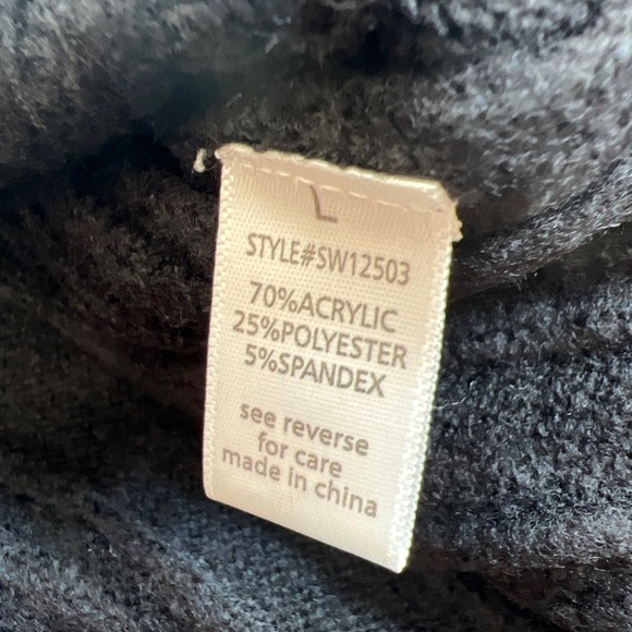 Black V-Neck Cozy Button Up Crop Long Sleeve Cardigan Sweater - Picture 7 of 8